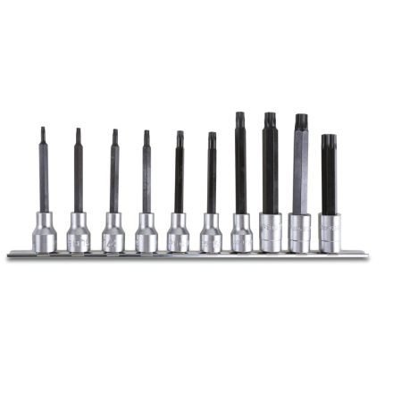 10 darabból álló szerszám hatszögű külső dugókulcs készlet (920TX/L cikk.) Torx® csavarokhoz tartóban - BETA 920TX/L SB 10