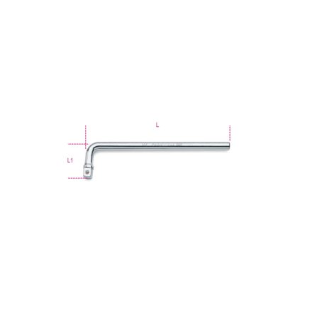 1/2”-os hajlított hajtószár, krómozott - BETA 920/44
