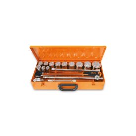 12 tizenkétlapú dugókulcs és 4 tartozék, fémdobozban - BETA 928B/C 12