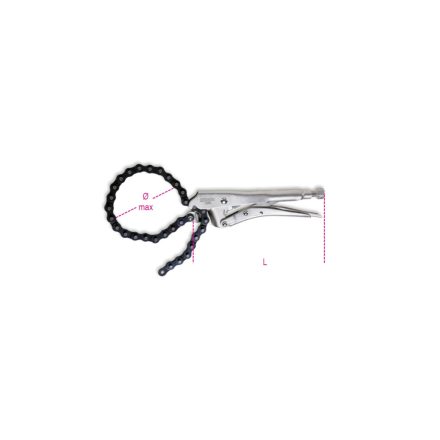 BETA 1064 – láncos önzáró fogó, krómozott 230 mm