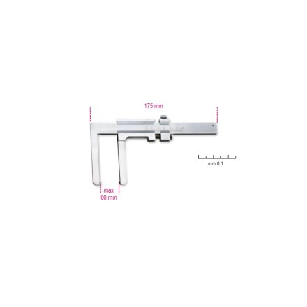 Tolómérő féktárcsához, rozsdamentes acélból, pontosság 0.1 mm BETA 1650FD