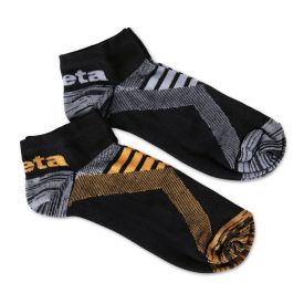 BETA 7431P – M-es Két pár sneaker zokni szellőző betétekkel Egy pár fekete/narancs és egy pár fekete/szürke színű zokni. BETA 7431P