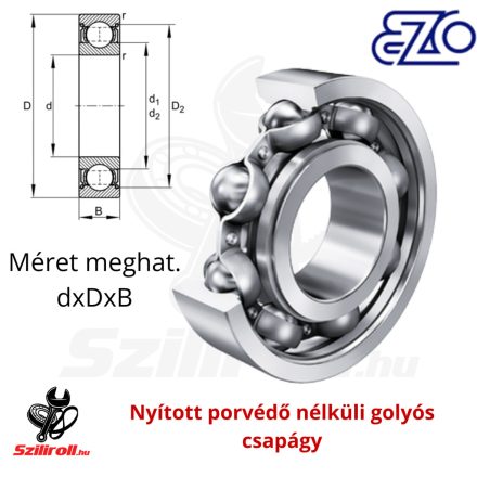 S686 EZO rozsdamentes golyóscsapágy 6×13×3 mm