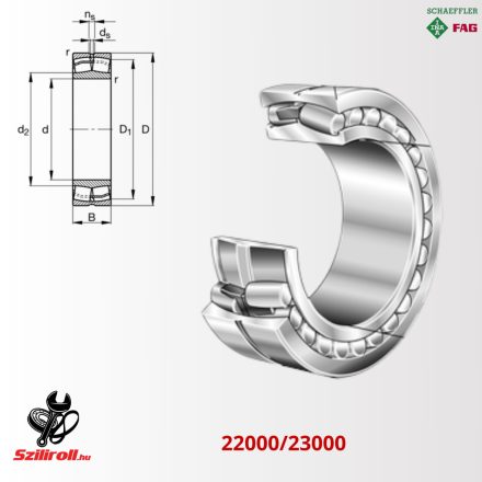22209 E1 XL C3 FAG hordógörgős csapágy 45×85×23 mm