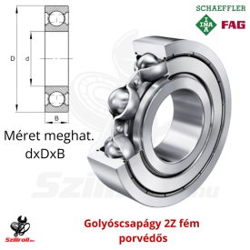 30/6 2Z FAG golyóscsapágy 6×17×9 mm