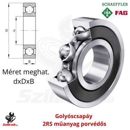6003 2RS C3 FAG golyóscsapágy 17×35×10 mm