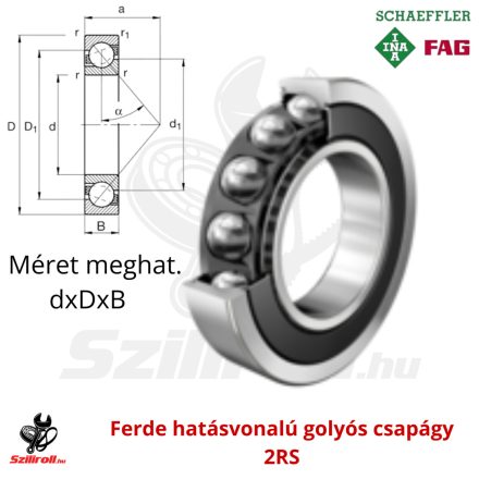 7313 MP UA FAG golyóscsapágy 65×140×33 mm