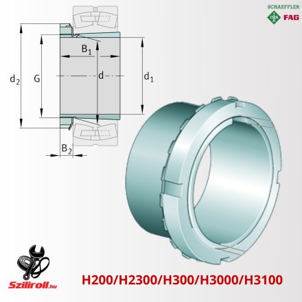 H320 (FAG) szorítóhüvely, DIN 5415, 1:12
