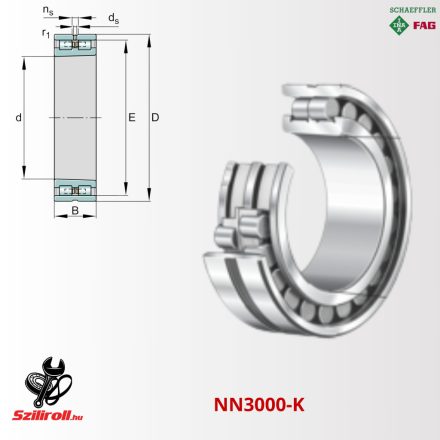 NN3009 D K TVP SP FAG hengergörgős csapágy 45×75×23 mm