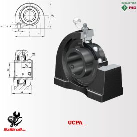   UCPA203-J7 (FAG) y-csapágyház egység JIS, Durotect BS bevonat