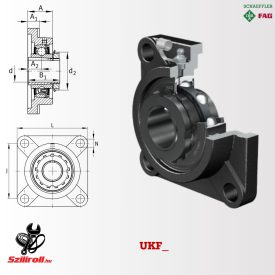   UKF209-J7 (FAG) y-csapágyház egység JIS, Durotect BS bevonat