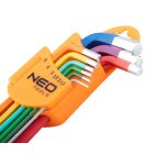 NEO TOOLS gtx-09-512 – imbuszkulcskészlet 9db hosszú 1.5-10mm, színes