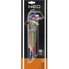 NEO TOOLS gtx-09-512 – imbuszkulcskészlet 9db hosszú 1.5-10mm, színes