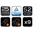 NEO TOOLS gtx-09-512 – imbuszkulcskészlet 9db hosszú 1.5-10mm, színes
