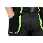 Rövid munkásnadrág, PRÉMIUM, 90% POLIAMID 10%ELASZTÁN, 4 IRÁNYÚ SZTRECCS ANYAG, FEKETE, XL