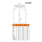 Karcsúsított(slim fit) Rövid munkásnadrág, 60% pamut, 37% polyester, 3% elastane, 285 g/m2, övvel, XS