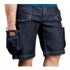Farmer Rövid munkásnadrág, DENIM, cipzáros oldalzsebekkel, 98% pamut, 410g/m2, S