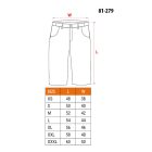 Farmer Rövid munkásnadrág, DENIM, cipzáros oldalzsebekkel, 98% pamut, 410g/m2, S