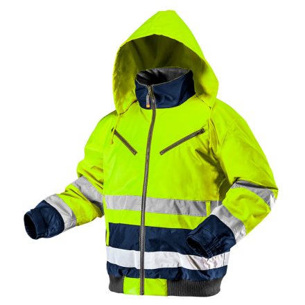 NEO TOOLS gtx-81-710-L – Láthatósági Munkavédelmi kabát, extrán szigetelt, sárga, L