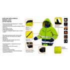 Láthatósági Munkavédelmi kabát, extrán szigetelt, sárga, L