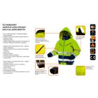 Láthatósági Munkavédelmi kabát, extrán szigetelt, sárga, L