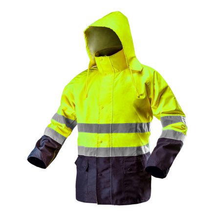 NEO TOOLS gtx-81-720-L – Láthatósági Munkavédelmi kabát, vízálló, sárga, L