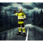 Láthatósági Munkavédelmi kabát, vízálló, sárga, L