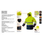 Láthatósági Munkavédelmi kabát, vízálló, sárga, XL