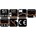 Munkavédelmi bakancs, S1 SRC, bőr acélbetétes, 43-as