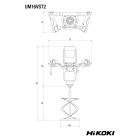 HiKOKI UM16VST2UAZ keverőgép 1600 W 160 mm