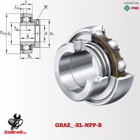   GRAE15-XL-NPP-B (INA) y-csapágy, domború, excenter feszítőgyűrűvel