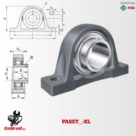   PASEY30-XL-N (INA) y-csapágyház egység (GAY csapággyal szerelt)