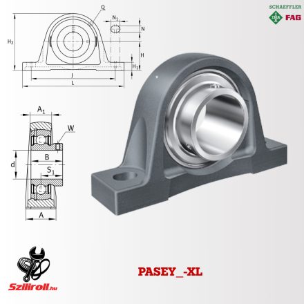 PASEY45-XL (INA) y-csapágyház egység (GAY csapággyal szerelt)