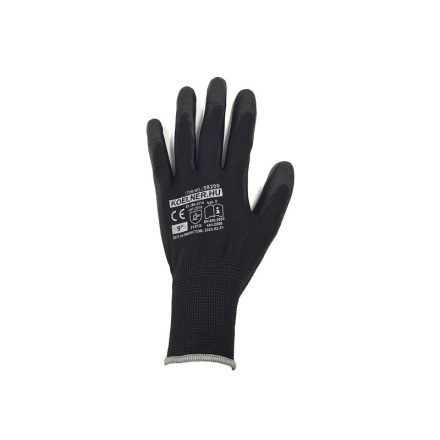 MODECO koe-59200 – Tenyéren és ujjvégeken mártott PU kesztyű méret:L (9) (12db/csom)