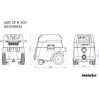 Metabo ASR 35 M ACP ipari porszívó 35 l M porosztály