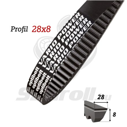 28x8x900 - OPTIBELT variátor szíj