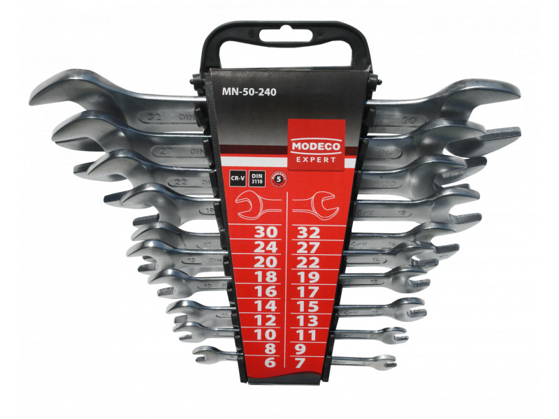 10 db-os villáskulcs készlet 6-32 mm profi CrV  koe-03107