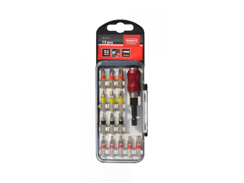MN-15-541 - 15 db-os bit készlet adapterrel (Lapos, PH, PZ, TORX)  koe-63210