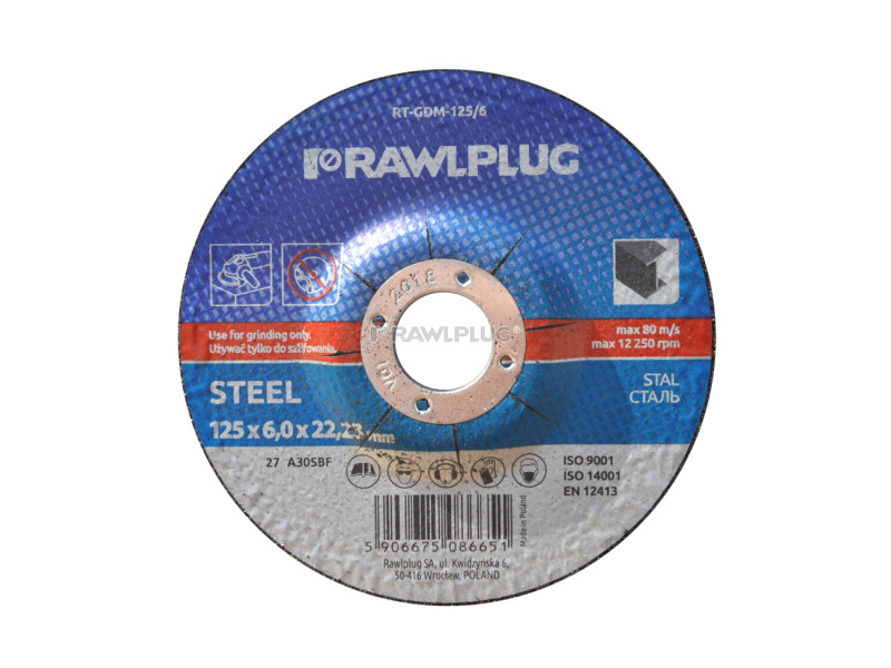 RT-GDI-125/6 125x6x22,23 Tisztítótárcsa INOX (10db/dob)  koe-68713